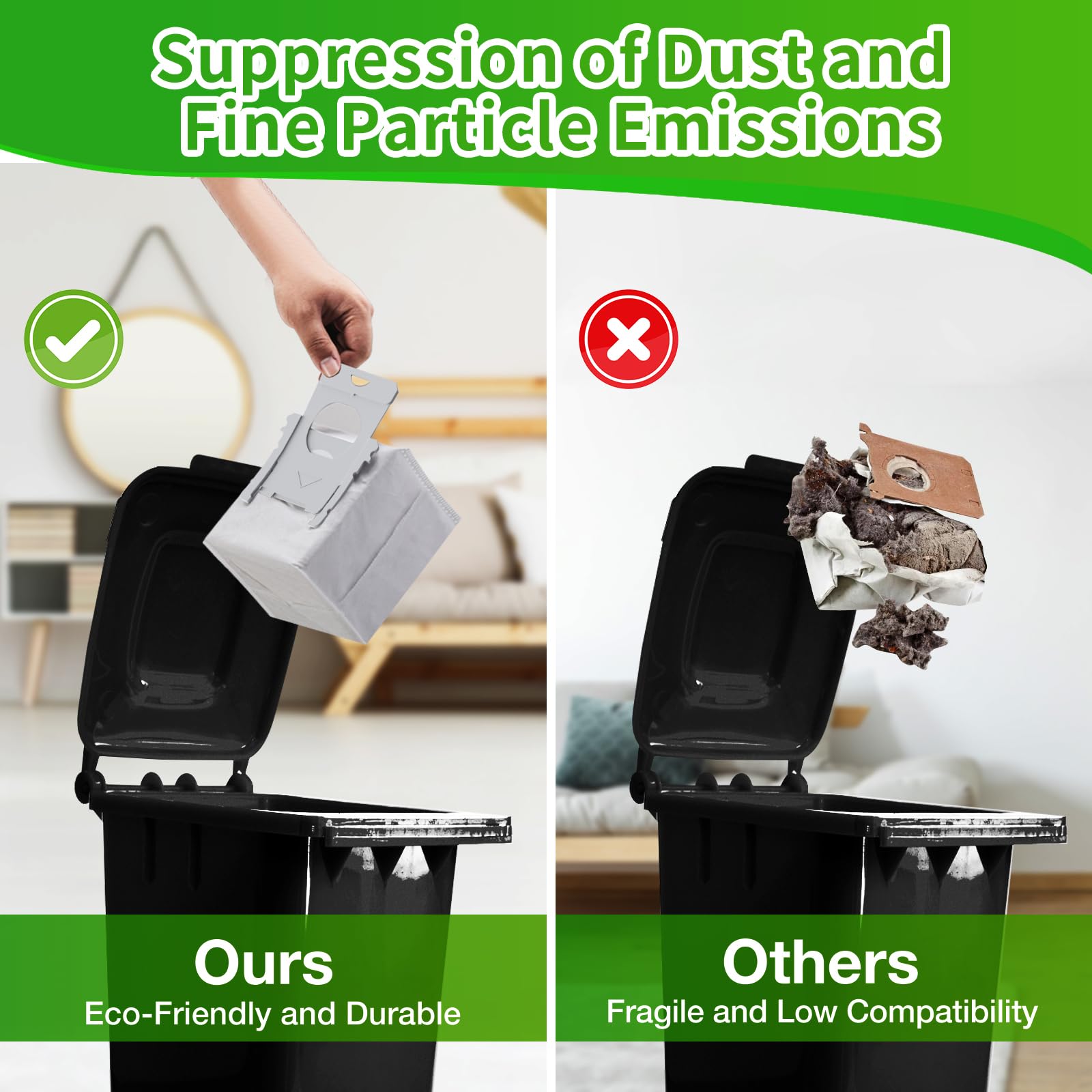 VBN Roomba bags wide model compatibility across i, s, j series.