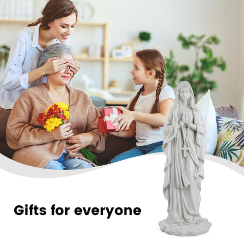 VChymm Virgin Mary statue UV-resistant paint detail, color stays vibrant.