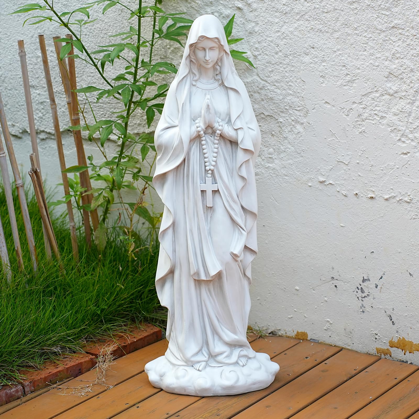 VChymm Virgin Mary statue for indoor or outdoor display.