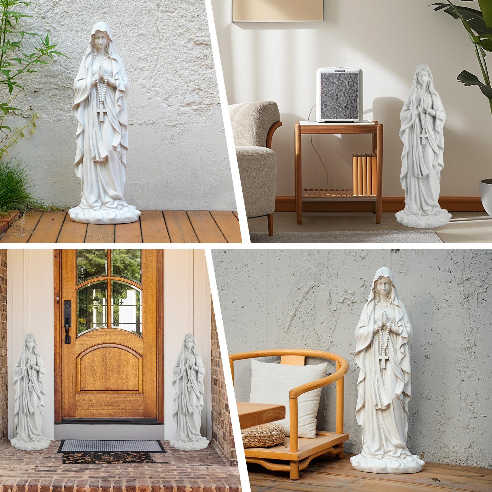 VChymm Virgin Mary garden decor, suitable for pathways and entryways.