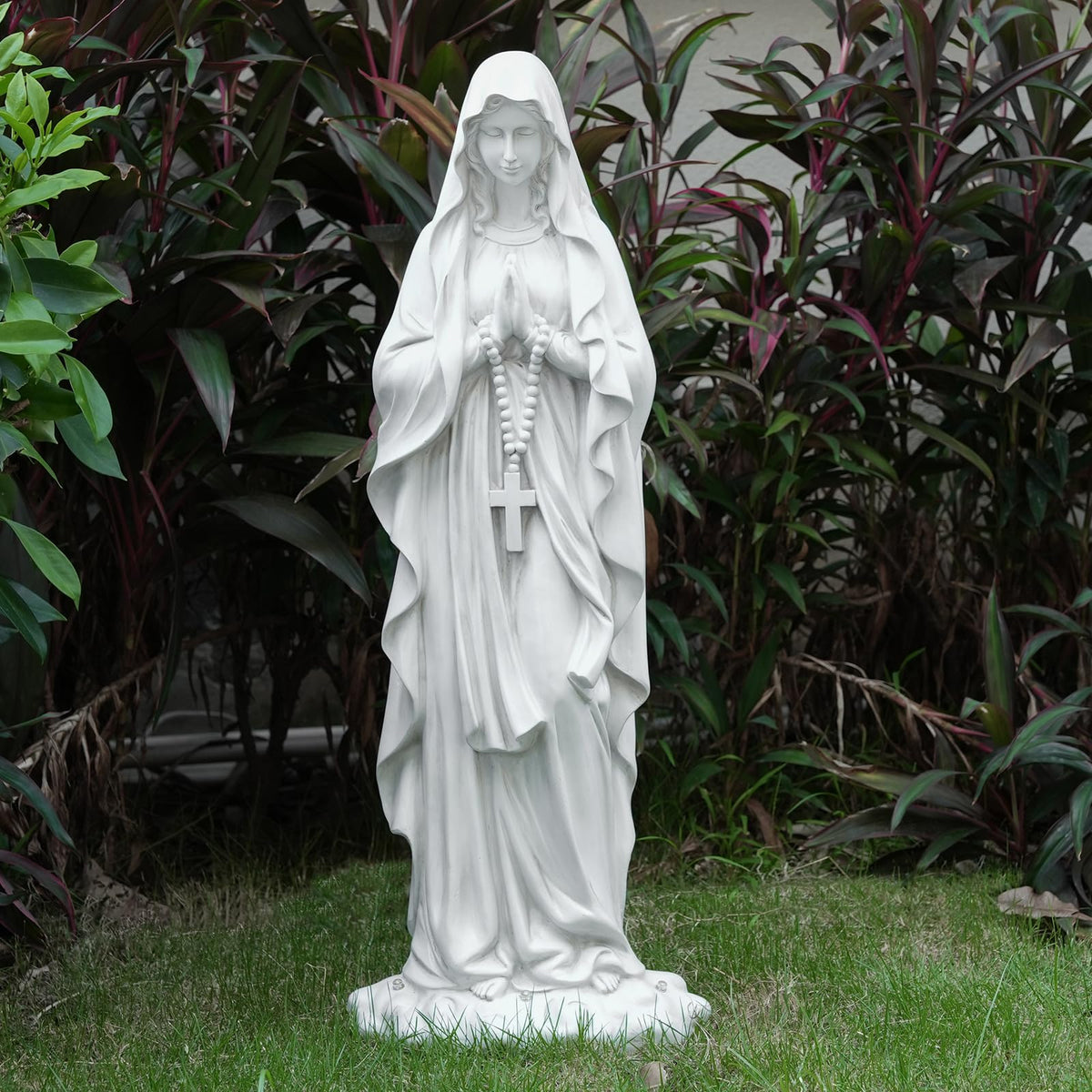 VChymm Virgin Mary praying statue outdoor, 31.49 inches tall, durable decor.