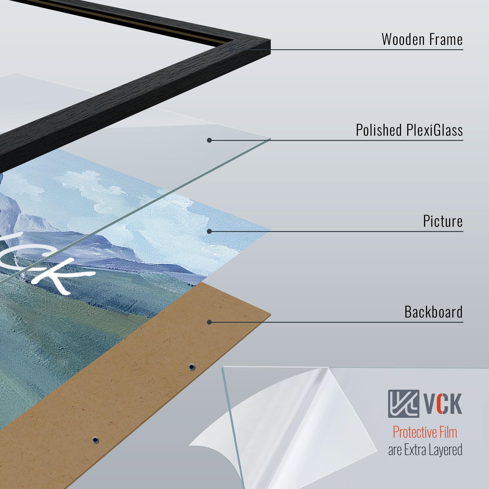 VCK wall-mount hardware included for vertical or horizontal display