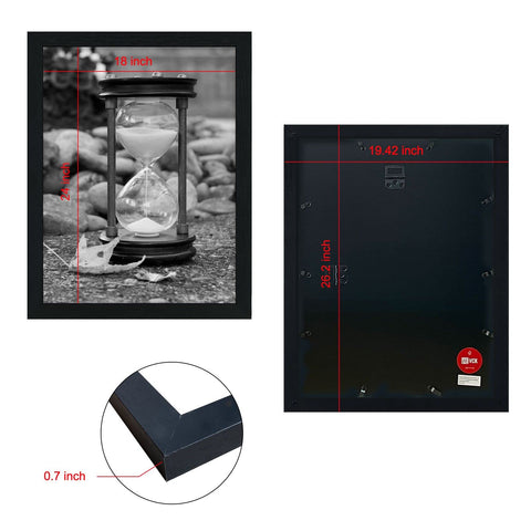 VCK 18x24 poster frame back with hanger for vertical or horizontal hanging