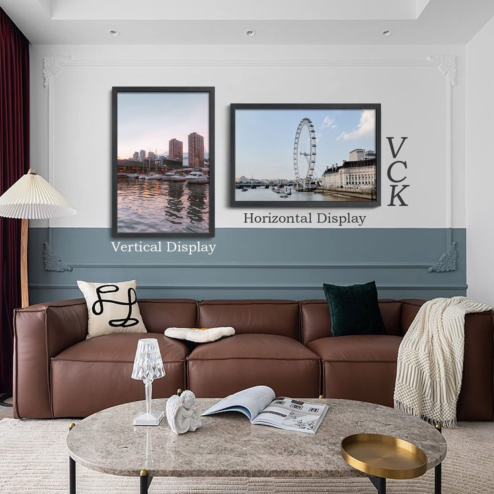 VCK 24x36 black frame packaged with protective cushioning for safe delivery.