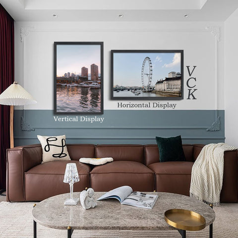 VCK 24x36 black frame packaged with protective cushioning for safe delivery.
