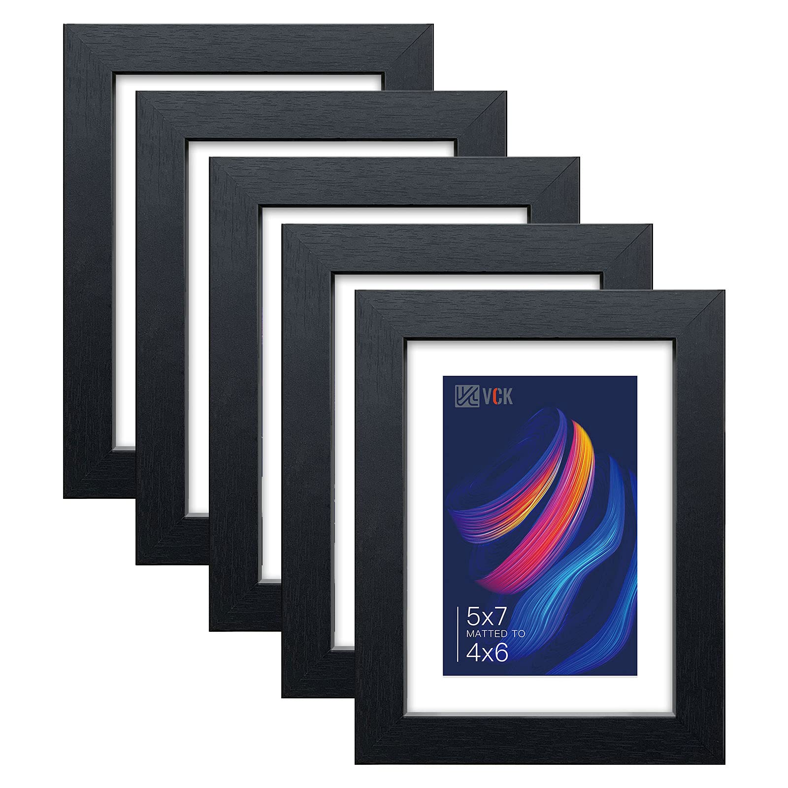 VCK 5x7 black frame pack for versatile, modern display in any room.