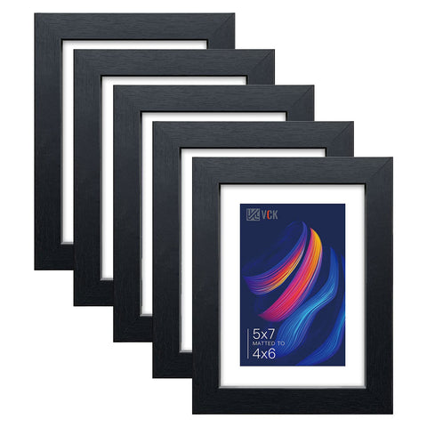 VCK 5x7 black frame pack for versatile, modern display in any room.