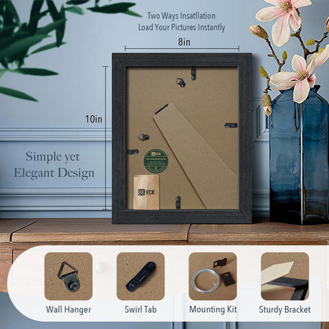 VCK tabletop display with 8x10 image compatibility for horizontal and vertical orientation
