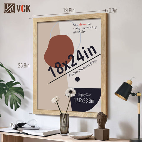 VCK exclusive wood grain design framed in FSC-certified wood for lasting durability