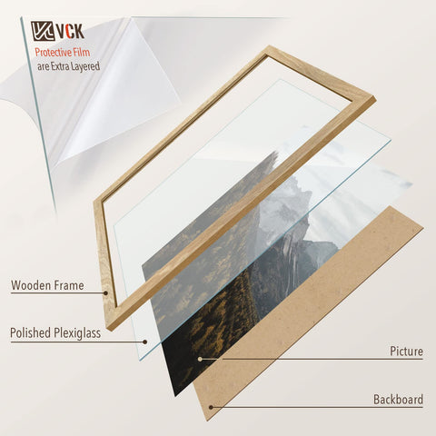 VCK frame offers horizontal or vertical display for wall or tabletop setups