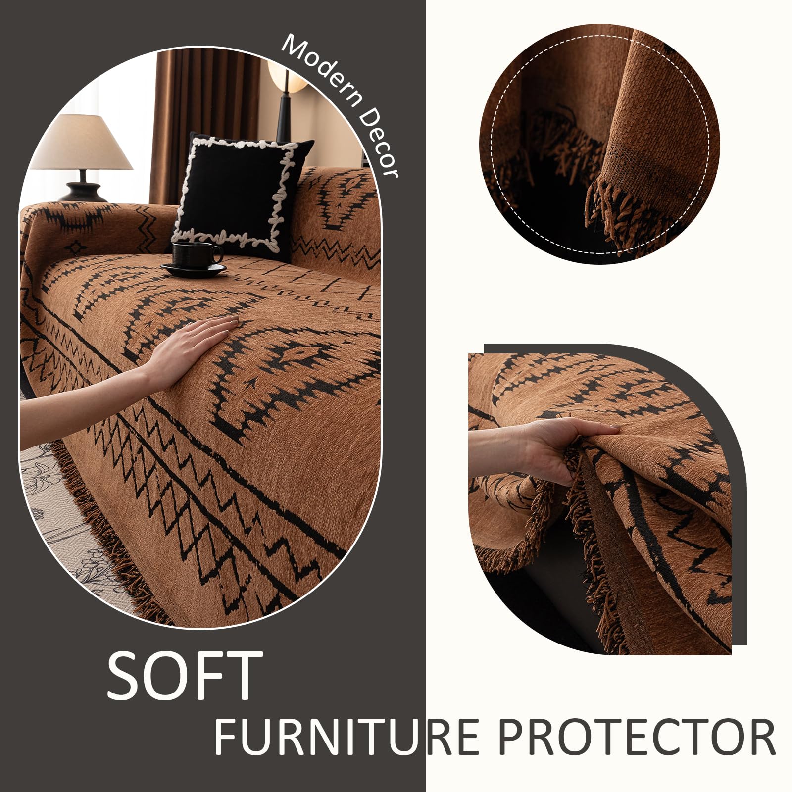 VClife living room ambiance with earthy tones creates a refined space.