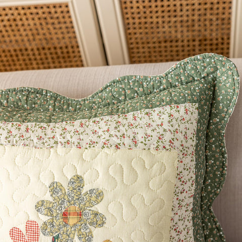 vctops soft cotton fabric pillow detail adds subtle texture