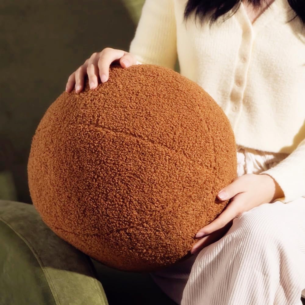 Vdoioe Hand Sewn Round Pillow features durable stitching for daily use.
