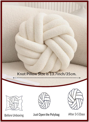 Vdoioe washable knot pillow with easy care and lasting comfort.