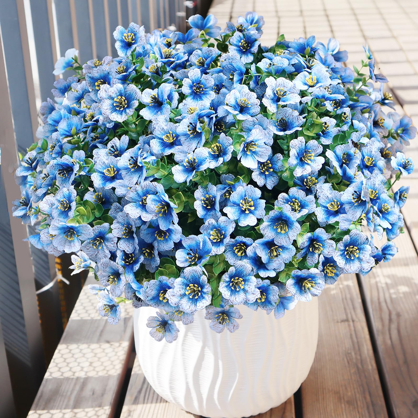 VDVST artificial flowers outdoors 10 bundles offer full lifelike blooms for planters