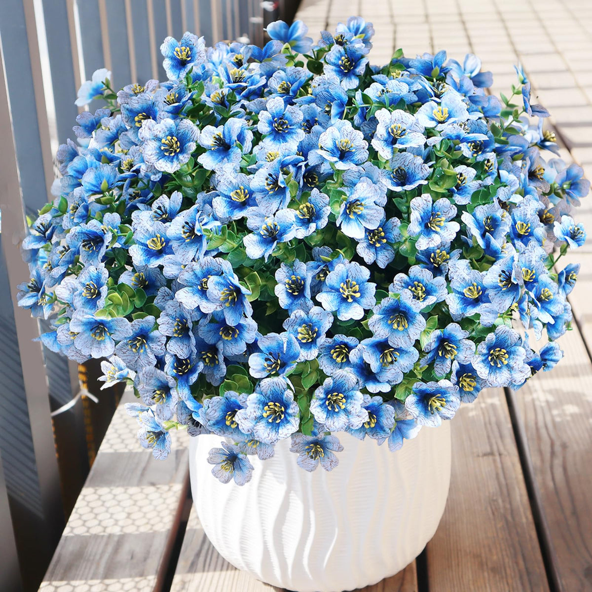 VDVST artificial flowers outdoors 10 bundles offer full lifelike blooms for planters
