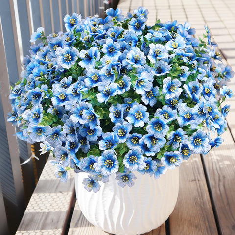 VDVST artificial flowers outdoors 10 bundles offer full lifelike blooms for planters
