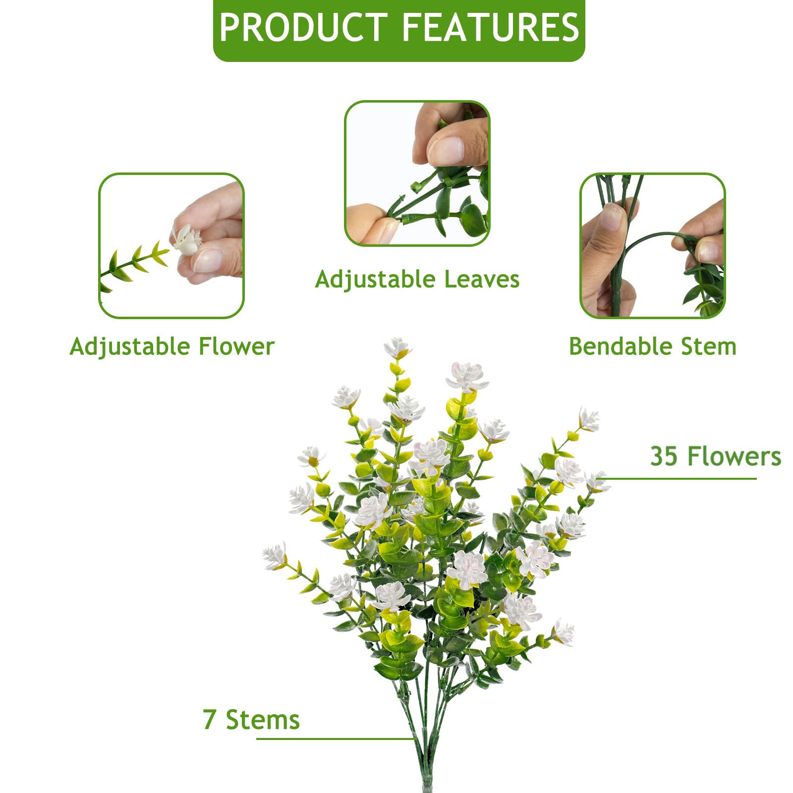 VDVST outdoor flowers with realistic stems enhance porch decor without daily watering