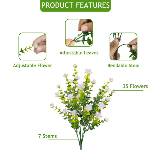 VDVST outdoor flowers with realistic stems enhance porch decor without daily watering