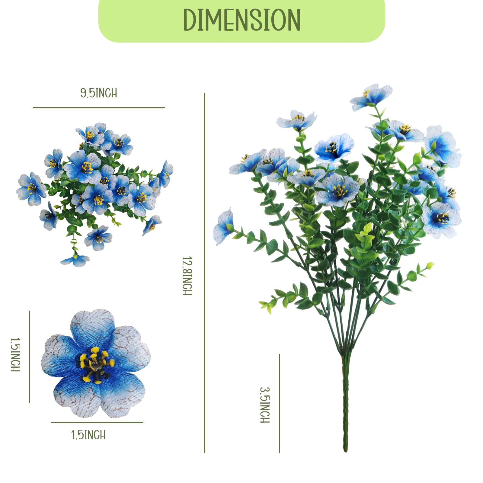 VDVST outdoor faux flowers ideal for porch decor with realistic color