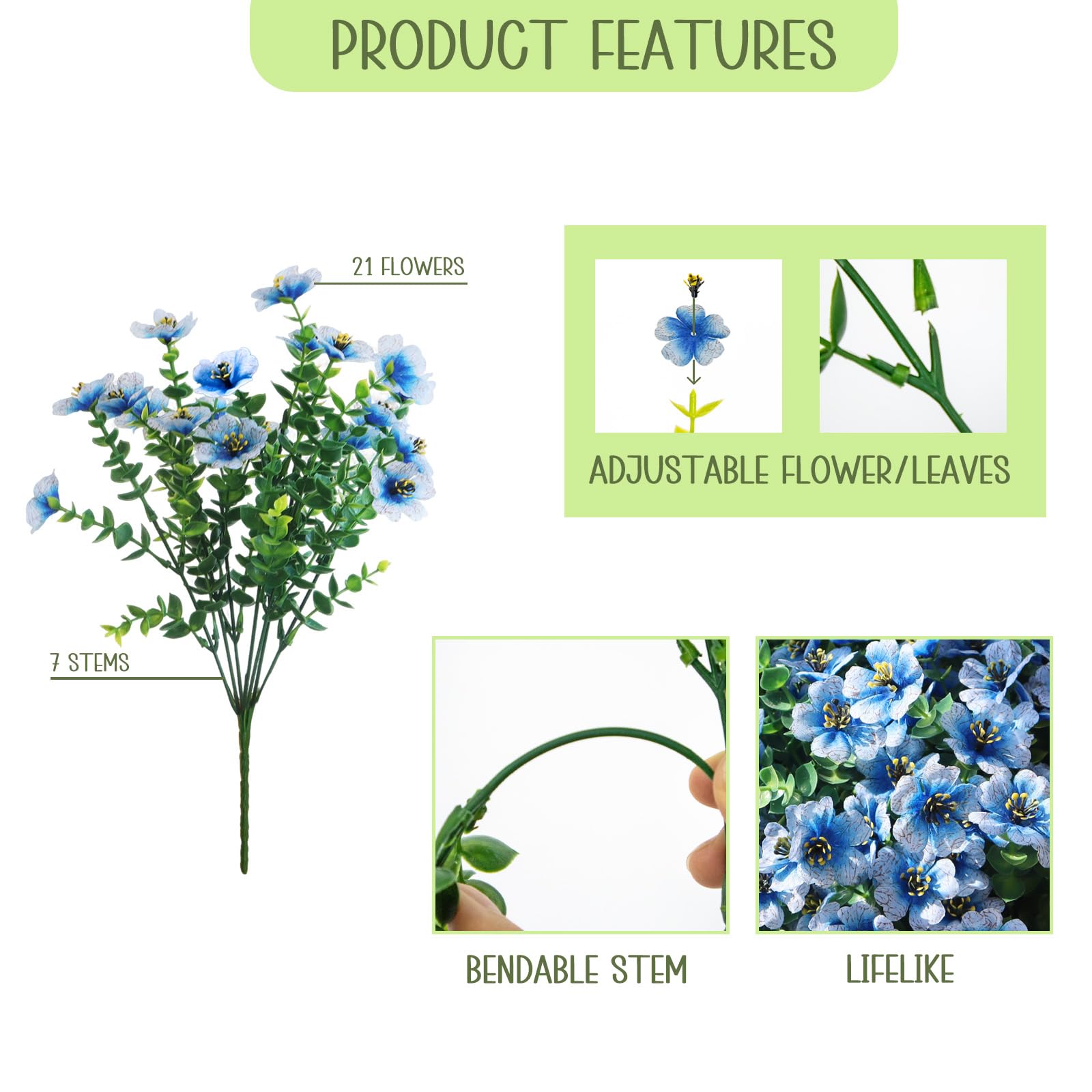 VDVST realistic artificial plants display easy arrangements for patio spaces