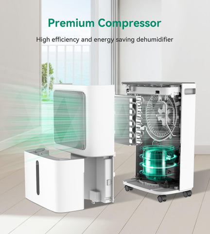 VEAGASO dehumidifier displaying 24-hour timer for scheduling