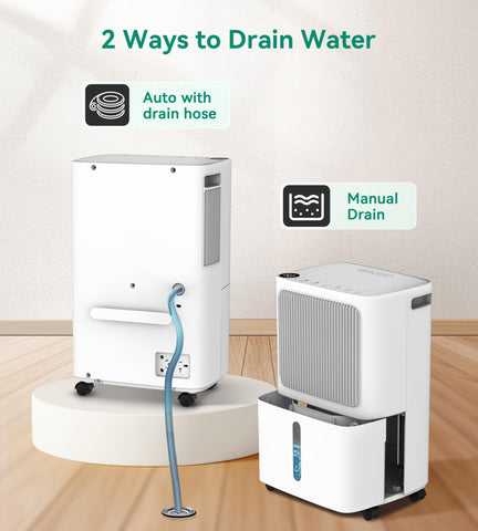 VEAGASO dehumidifier with wheels for flexible room placement