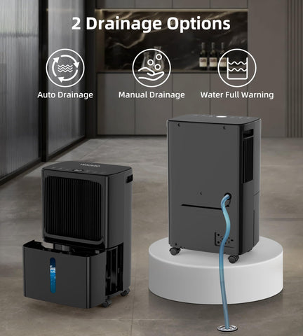 VEAGASO dehumidifier with wheels for easy portability between rooms