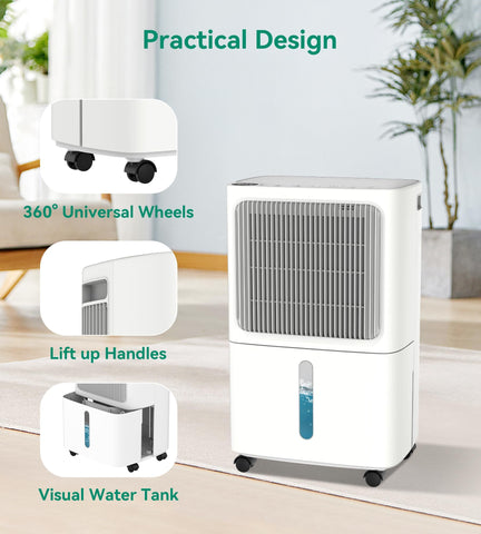 VEAGASO dehumidifier operating quietly to keep spaces calm