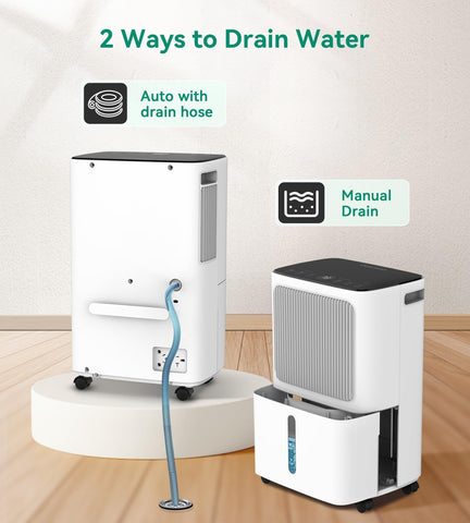 VEAGASO dehumidifier operates quietly, ideal for bedrooms.