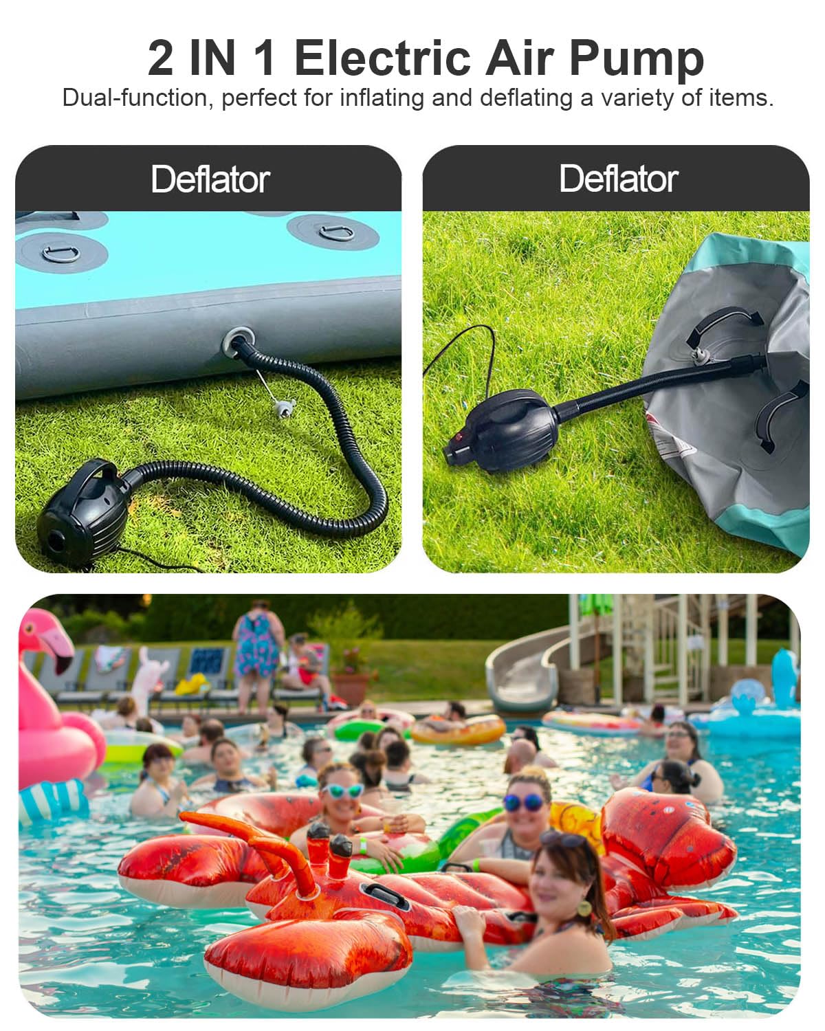 VEBESYET nozzle accessories with four tips for versatile inflating tasks.