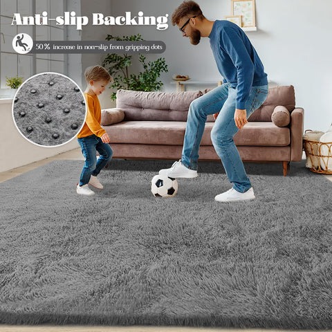 Vecarf 8x10 family-friendly rug suitable for kids spaces