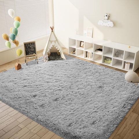 Vecarf 8x10 modern grey rug complements contemporary decor
