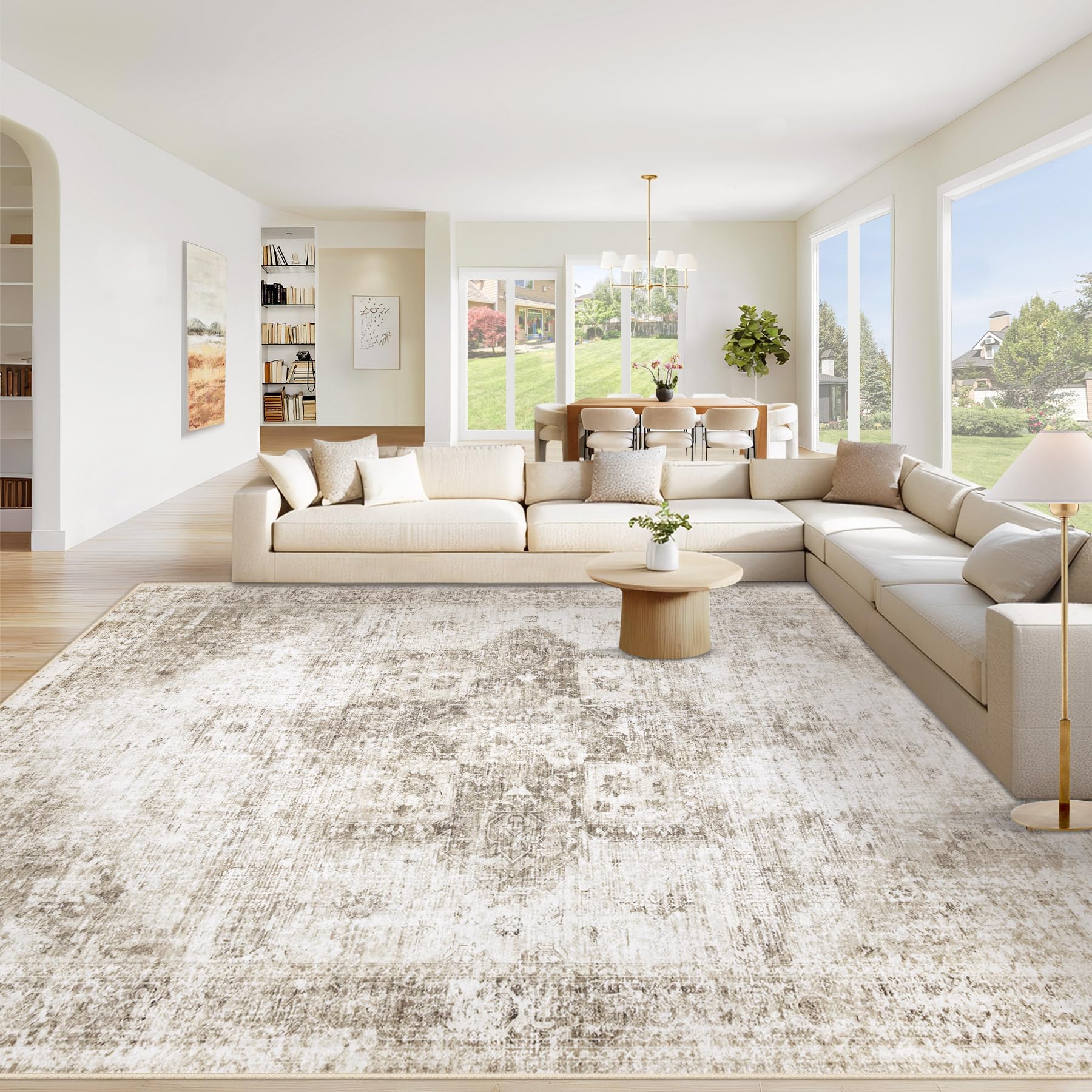 VECARF area rug 8x10 with soft fabric for cloud-like comfort