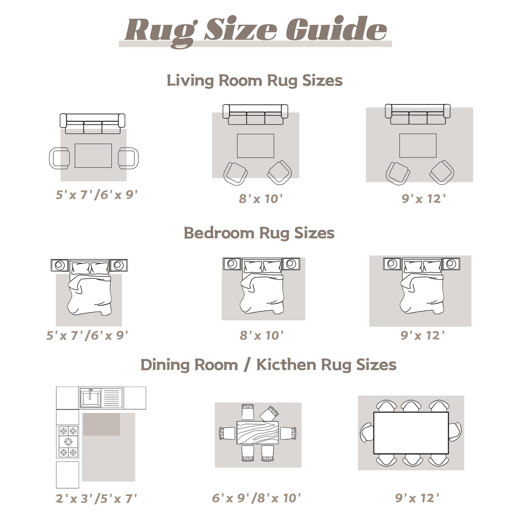 VECARF versatile rug suitable for living room, dining, bedroom, and office