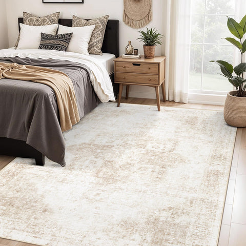VECARF washable area rug 5x7 easy cleaning for busy households