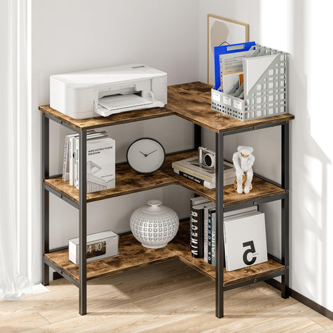 VECELO brown wood texture top offers decorative display area