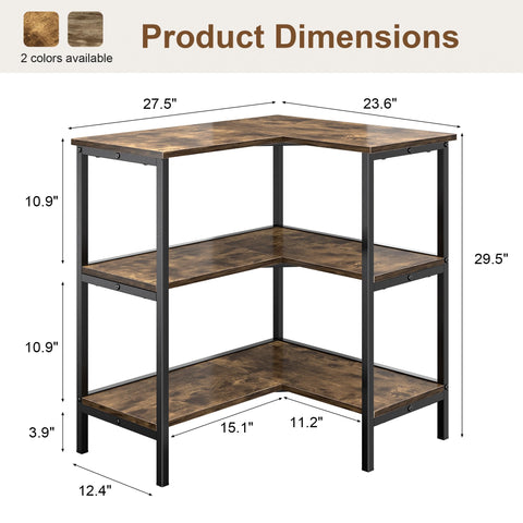 VECELO open 3-tier shelves showcasing versatile storage options
