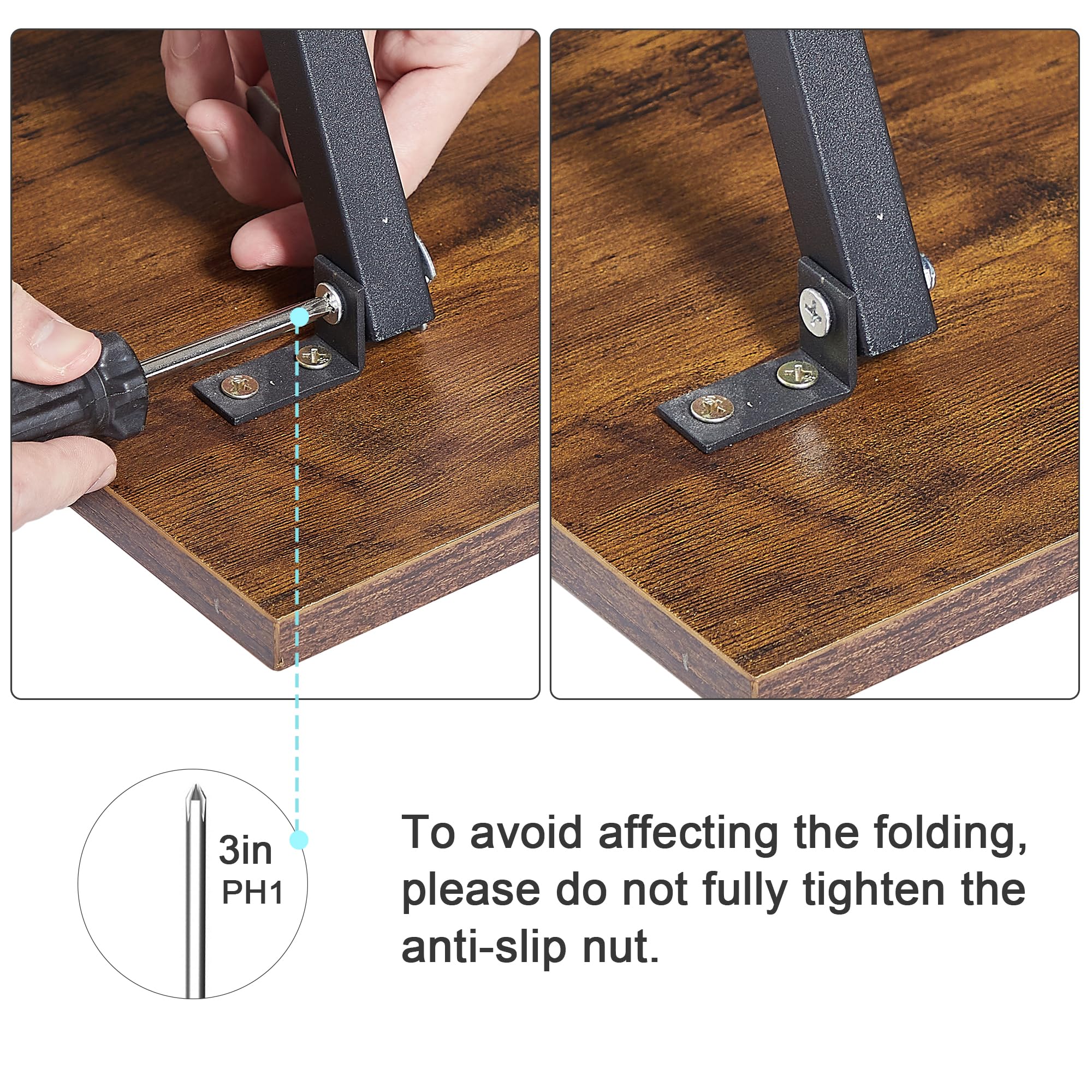 VECELO easy-assemble TV tray with simple setup