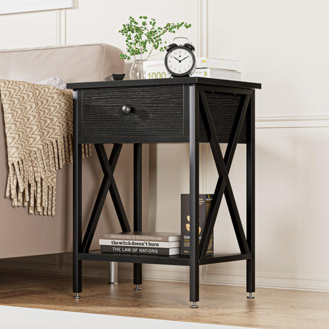 Vecelo nightstand adjustable-feet pads ensure stability on uneven floors