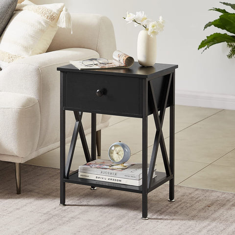 Vecelo nightstand packaging and instructions simplify assembly for quick setup