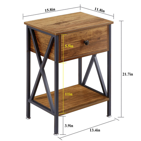 VECELO nightstands use durable MDF board for lasting support.