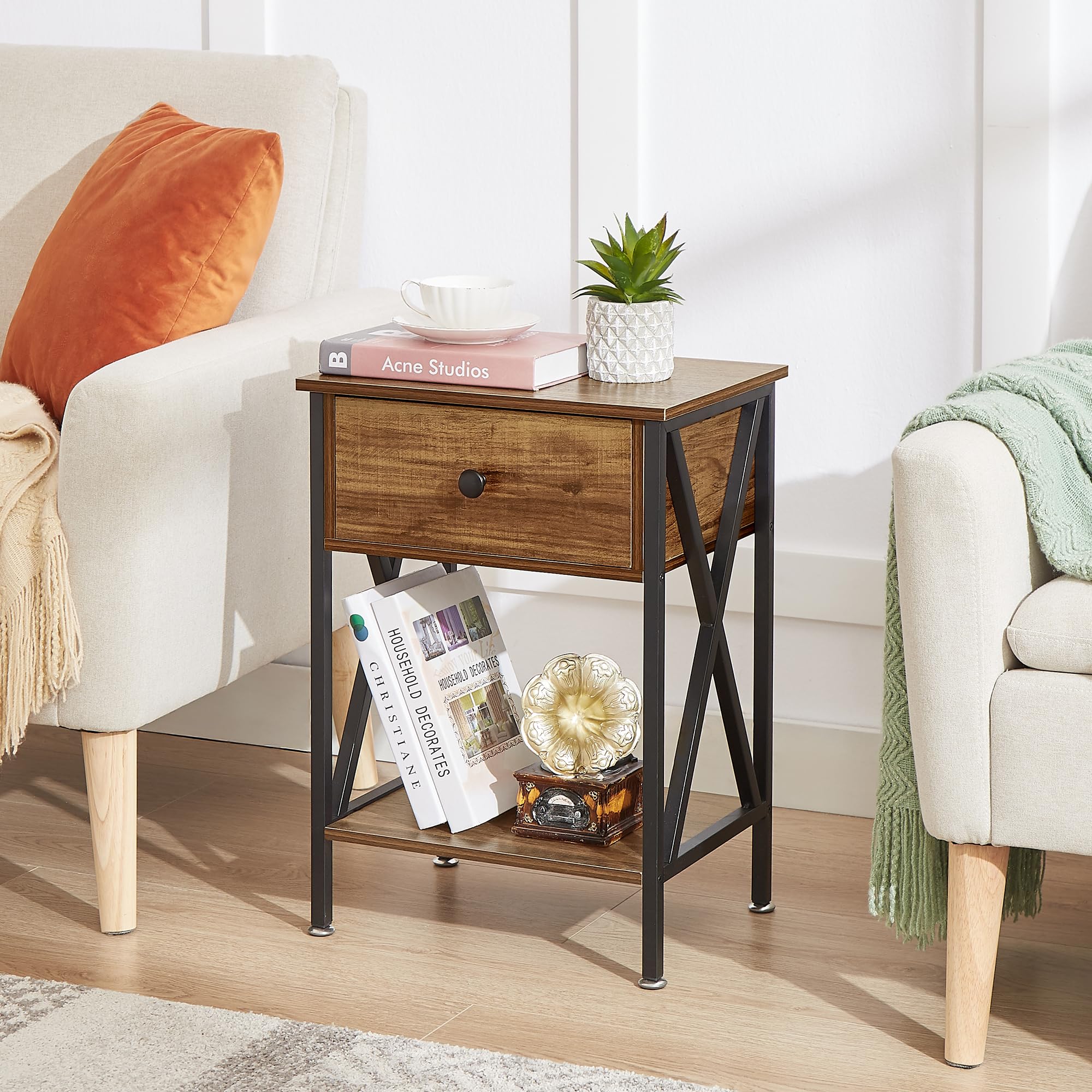 VECELO nightstands are quick to assemble with included kit.
