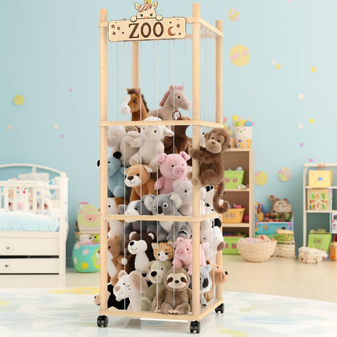 Vecxoty elastic straps per side secure plush toys during transport and storage.