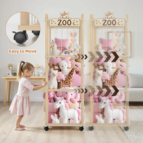 Vecxoty forest-wood finish evokes cabin vibes in a kids room.