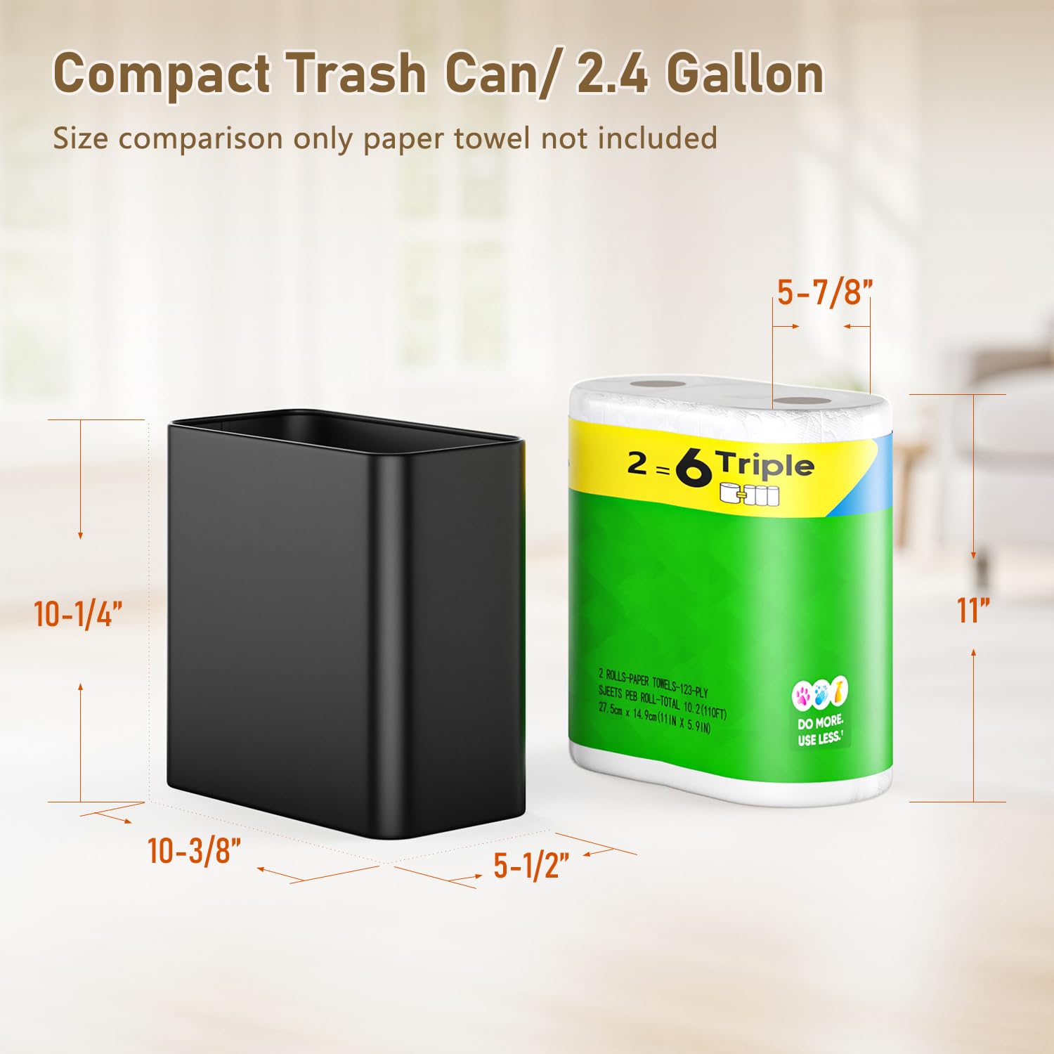 Veelesa trash can features fingerprint-resistant coating for easy, streak-free cleaning in busy spaces.