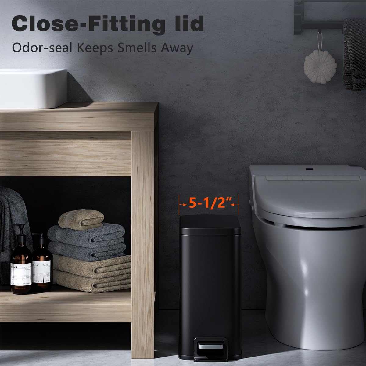 Veelesa 1.6-gallon can with removable inner bucket simplifies cleaning.