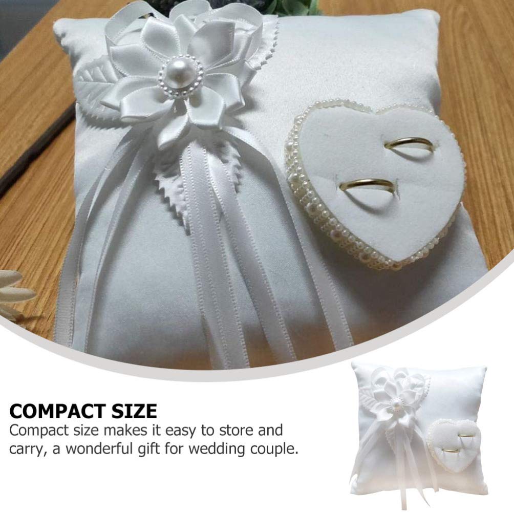 Veemoon center ribbon bow pillow focuses on the ring presentation point