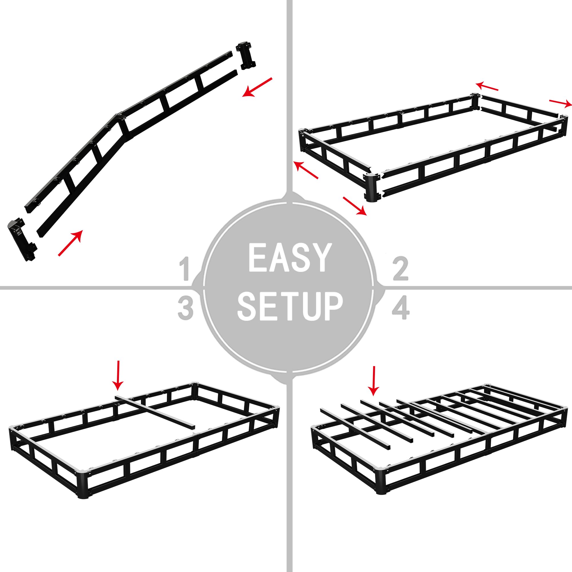 Vehowy anti-slip silent box spring prevents movement and creaks during use.