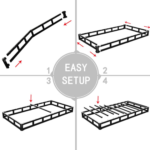 Vehowy anti-slip silent box spring prevents movement and creaks during use.